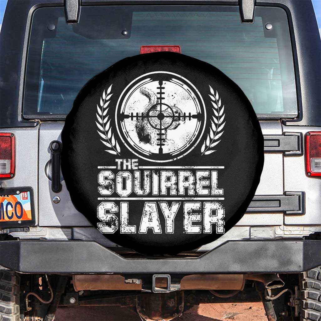 Funny Hunting Squirrel Slayer Retro Spare Tire Cover TS09 No hole Black Print Your Wear
