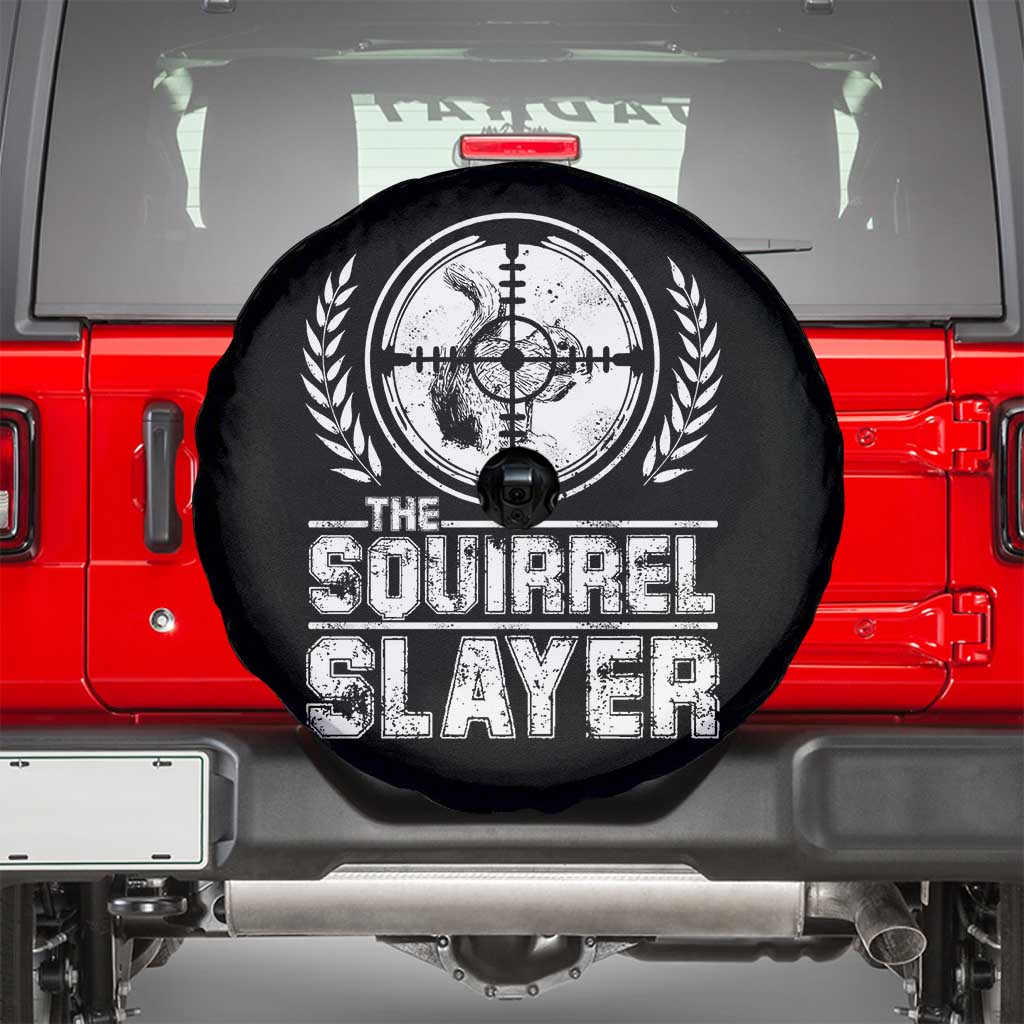 Funny Hunting Squirrel Slayer Retro Spare Tire Cover TS09 Black Print Your Wear