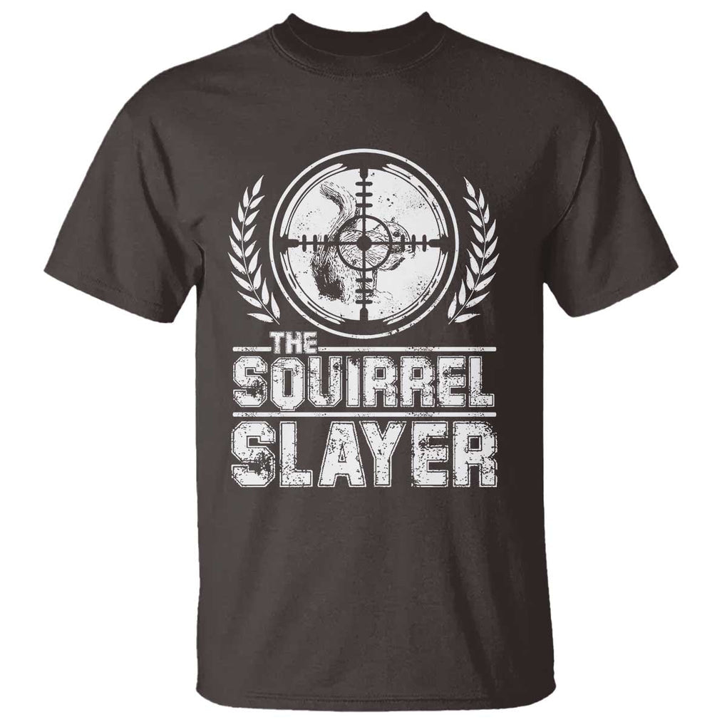 Funny Hunting Squirrel Slayer Retro T Shirt TS09 Dark Chocolate Print Your Wear