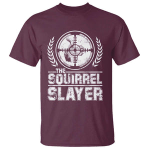 Funny Hunting Squirrel Slayer Retro T Shirt TS09 Maroon Print Your Wear