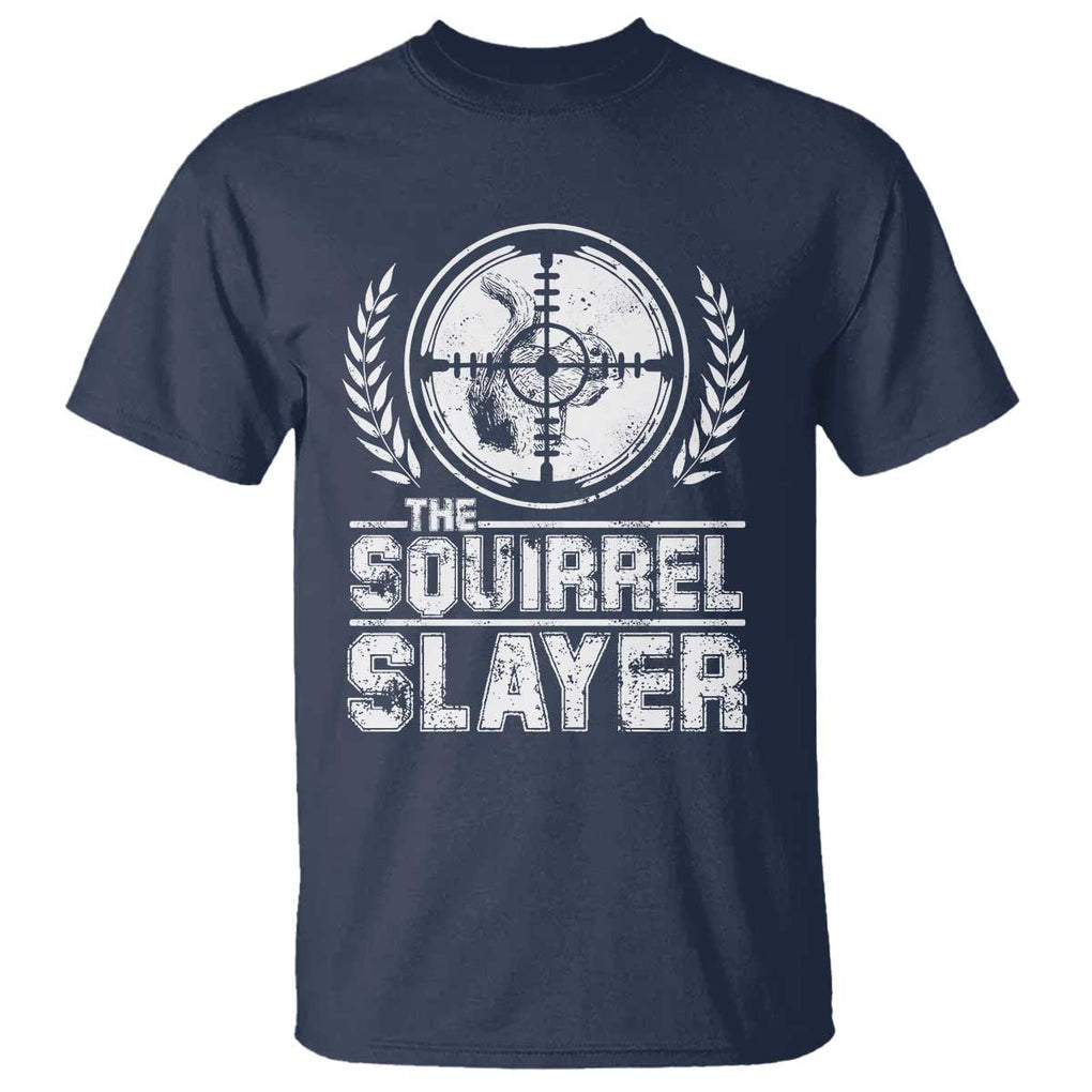 Funny Hunting Squirrel Slayer Retro T Shirt TS09 Navy Print Your Wear