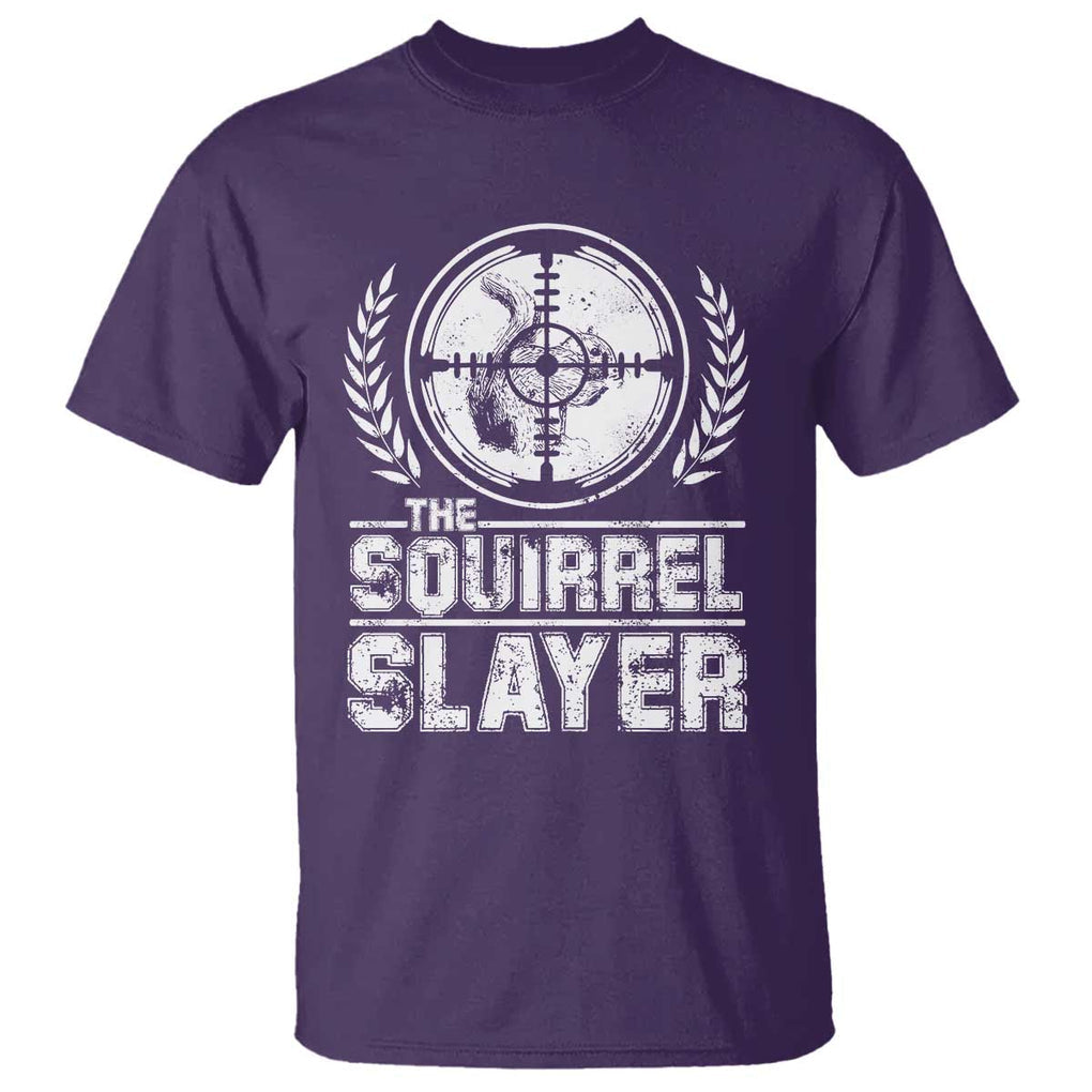 Funny Hunting Squirrel Slayer Retro T Shirt TS09 Purple Print Your Wear