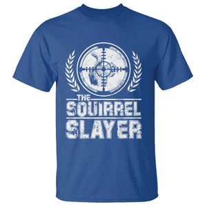 Funny Hunting Squirrel Slayer Retro T Shirt TS09 Royal Blue Print Your Wear