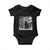 Christmas Black Cat Baby Onesie Meowy Catmas Starry Night Santa Cat TS09 Black Print Your Wear