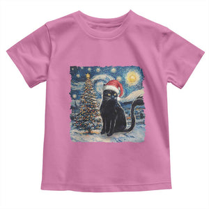 Christmas Black Cat Baby Shirt Meowy Catmas Starry Night Santa Cat TS09 Azalea Print Your Wear