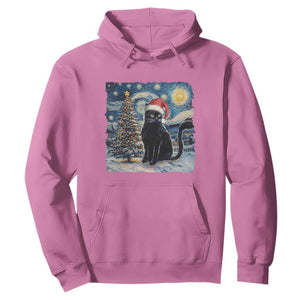Christmas Black Cat Hoodie Meowy Catmas Starry Night Santa Cat TS09 Azalea Print Your Wear