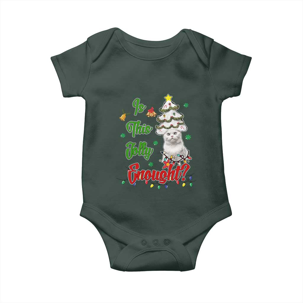 Christmas Cat Baby Onesie Is This Jolly Enough TS09 Print Your Wear