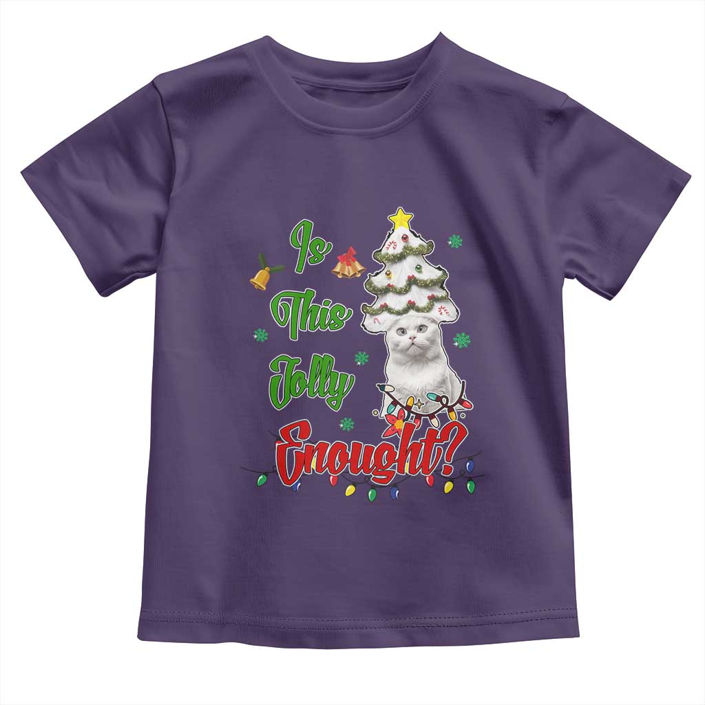 Christmas Cat Baby Shirt Is This Jolly Enough TS09 Purple Print Your Wear