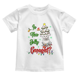 Christmas Cat Baby Shirt Is This Jolly Enough TS09 White Print Your Wear