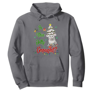 Christmas Cat Hoodie Is This Jolly Enough TS09 Charcoal Print Your Wear