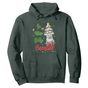 Christmas Cat Hoodie Is This Jolly Enough TS09 Dark Forest Green Print Your Wear