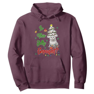Christmas Cat Hoodie Is This Jolly Enough TS09 Maroon Print Your Wear
