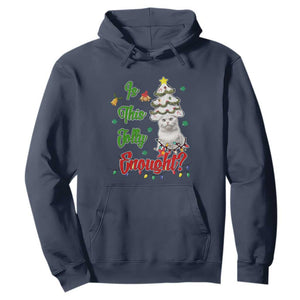 Christmas Cat Hoodie Is This Jolly Enough TS09 Navy Print Your Wear