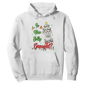 Christmas Cat Hoodie Is This Jolly Enough TS09 White Print Your Wear
