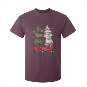 Christmas Cat T Shirt For Kid Is This Jolly Enough TS09 Maroon Print Your Wear
