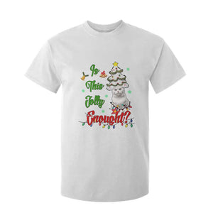 Christmas Cat T Shirt For Kid Is This Jolly Enough TS09 White Print Your Wear