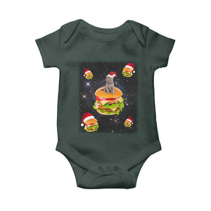 Funny Christmas Cat Baby Onesie Santa Cat Hamburger Lover Galaxy Outer Space TS09 Print Your Wear
