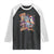 Funny Christmas Cat Raglan Shirt Santa Cat Riding Pizza Galaxy Outer Space TS09 Black White Print Your Wear