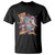 Funny Christmas Cat T Shirt Santa Cat Riding Pizza Galaxy Outer Space TS09 Black Print Your Wear