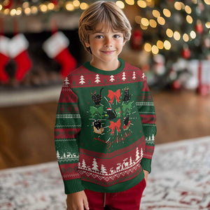 Funny Xmas Black Cat Ugly Christmas Sweater Meowy Christmas Cute Cats Coquette Bow TS09 Christmas Print Your Wear