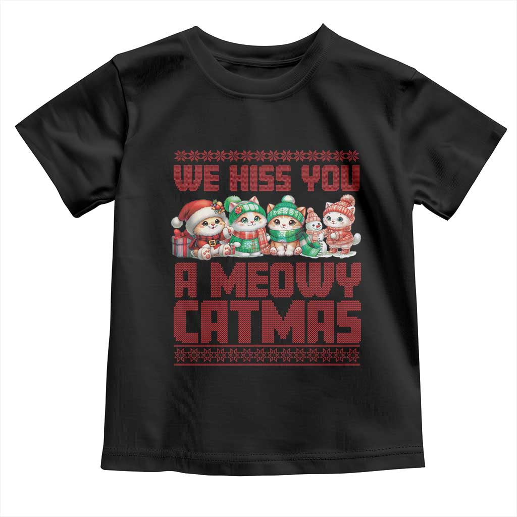 Christmas Cat Baby Shirt We Hiss You A Meowy Catmas TS09 Black Print Your Wear