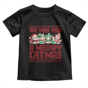 Christmas Cat Baby Shirt We Hiss You A Meowy Catmas TS09 Black Print Your Wear