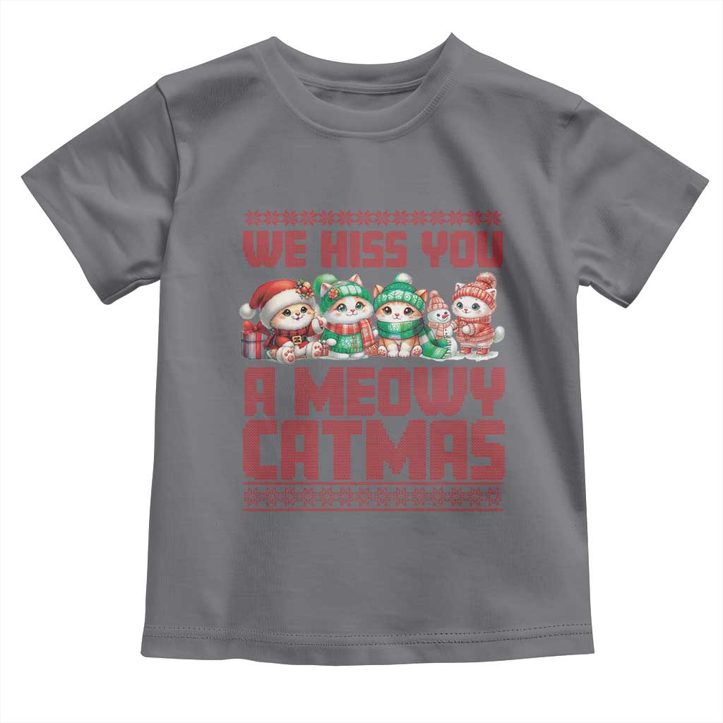 Christmas Cat Baby Shirt We Hiss You A Meowy Catmas TS09 Charcoal Print Your Wear
