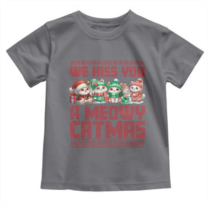 Christmas Cat Baby Shirt We Hiss You A Meowy Catmas TS09 Charcoal Print Your Wear