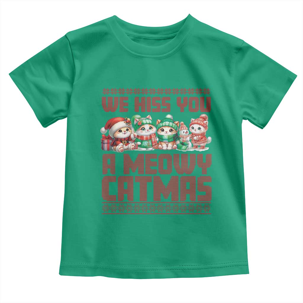 Christmas Cat Baby Shirt We Hiss You A Meowy Catmas TS09 Irish Green Print Your Wear