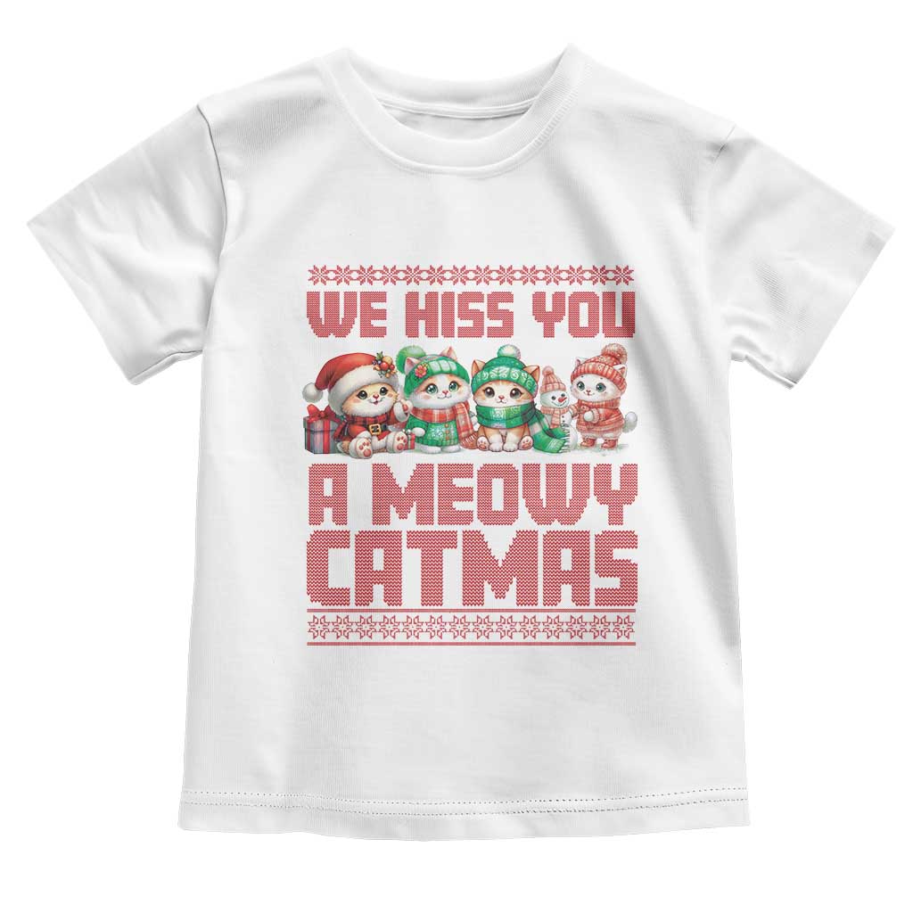 Christmas Cat Baby Shirt We Hiss You A Meowy Catmas TS09 White Print Your Wear