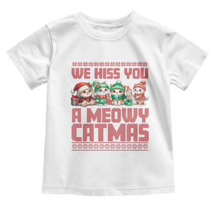 Christmas Cat Baby Shirt We Hiss You A Meowy Catmas TS09 White Print Your Wear