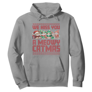 Christmas Cat Hoodie We Hiss You A Meowy Catmas TS09 Sport Gray Print Your Wear