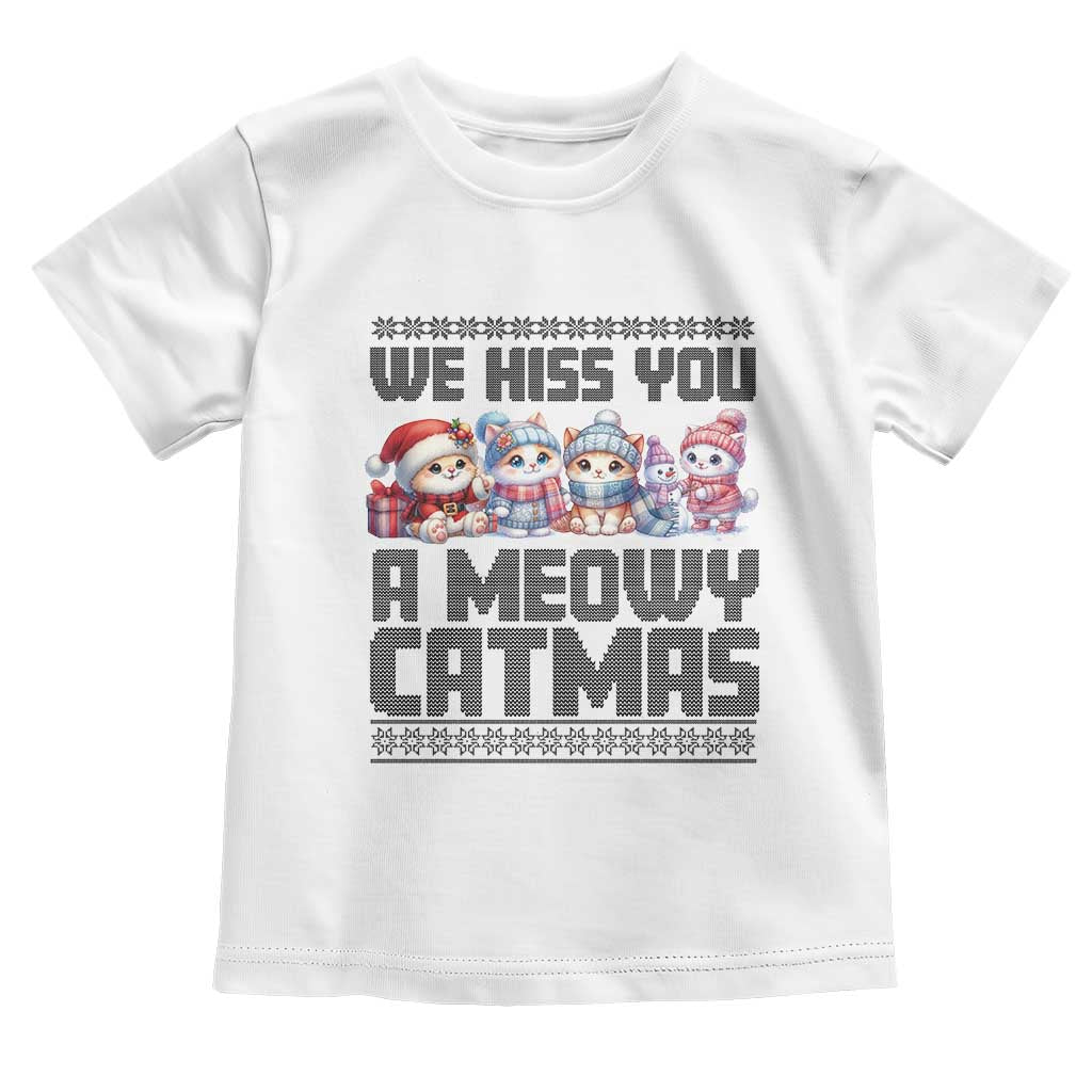 Christmas Cute Cat Baby Shirt We Hiss You A Meowy Catmas TS09 White Print Your Wear