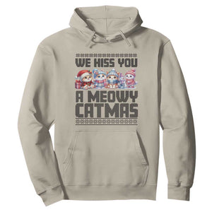 Christmas Cute Cat Hoodie We Hiss You A Meowy Catmas TS09 Sand Print Your Wear