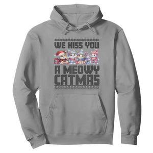 Christmas Cute Cat Hoodie We Hiss You A Meowy Catmas TS09 Sport Gray Print Your Wear