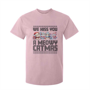 Christmas Cute Cat T Shirt For Kid We Hiss You A Meowy Catmas TS09 Light Pink Print Your Wear