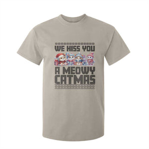Christmas Cute Cat T Shirt For Kid We Hiss You A Meowy Catmas TS09 Sand Print Your Wear