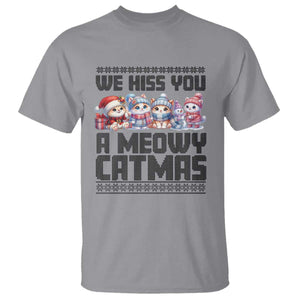 Christmas Cute Cat T Shirt We Hiss You A Meowy Catmas TS09 Sport Gray Print Your Wear