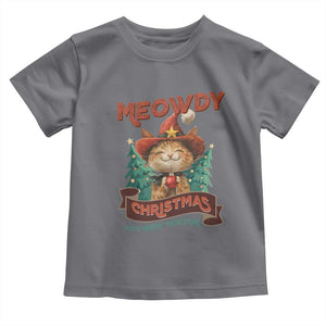 Christmas Cowboy Cat Baby Shirt Meowdy Christmas And Happy Mew Year TS09 Charcoal Print Your Wear
