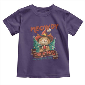 Christmas Cowboy Cat Baby Shirt Meowdy Christmas And Happy Mew Year TS09 Purple Print Your Wear