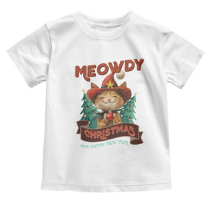 Christmas Cowboy Cat Baby Shirt Meowdy Christmas And Happy Mew Year TS09 White Print Your Wear