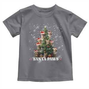 Christmas Cat Baby Shirt Santa Paw And Claw Cats Xmas Tree TS09 Charcoal Print Your Wear