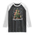 Christmas Cat Raglan Shirt Santa Paw And Claw Cats Xmas Tree TS09 Black White Print Your Wear