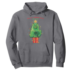 Funny Christmas Cat Hoodie You Are A Meow One Mr. Cat Green Cat TS09 Charcoal Print Your Wear