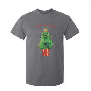 Funny Christmas Cat T Shirt For Kid You Are A Meow One Mr. Cat Green Cat TS09 Charcoal Print Your Wear
