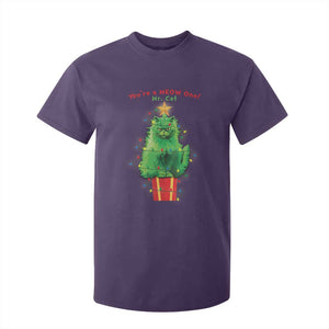 Funny Christmas Cat T Shirt For Kid You Are A Meow One Mr. Cat Green Cat TS09 Purple Print Your Wear