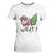 Funny Christmas Moo Deng T Shirt For Women What Baby Hippo Pushing Christmas Tree TS09 White Print Your Wear