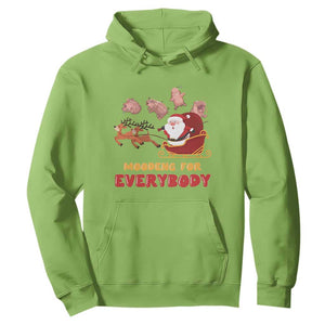 Funny Christmas Moo Deng For Everyone Hoodie Cute Baby Hippo Santa Reindeer TS09 Lime Print Your Wear