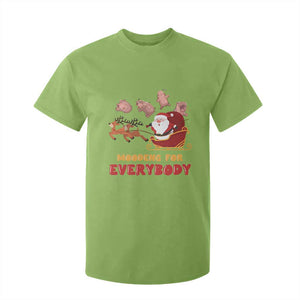 Funny Christmas Moo Deng For Everyone T Shirt For Kid Cute Baby Hippo Santa Reindeer TS09 Lime Print Your Wear