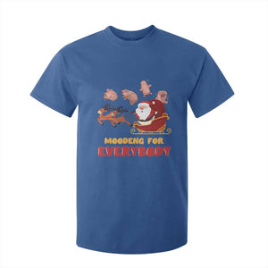 Funny Christmas Moo Deng For Everyone T Shirt For Kid Cute Baby Hippo Santa Reindeer TS09 Royal Blue Print Your Wear